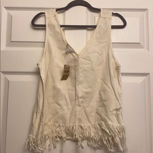 Distressed Tank Top- Crop-